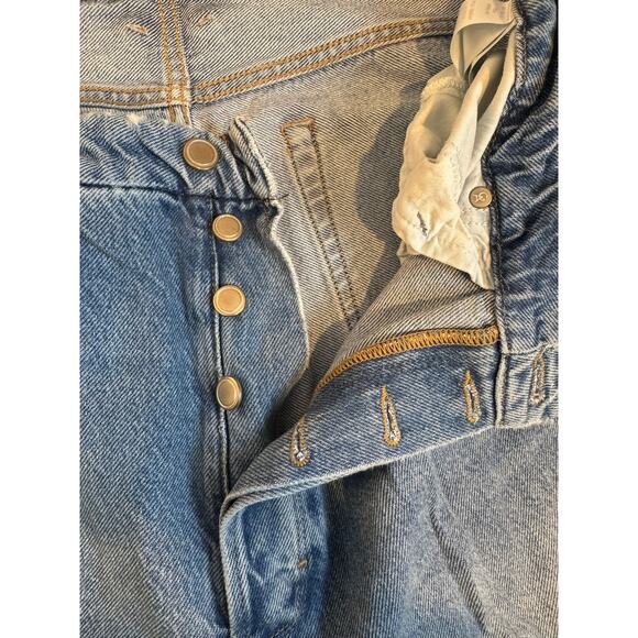 Good American Good Boy Distressed Boyfriend Jeans in Blue536 Size 20 - Picture 7 of 11